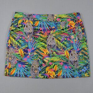 Loudmouth Safari StretchTech Leopard Jungle Golf Pickleball Skort Size 10